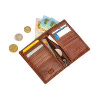 'Freya' Leather Card Holder - Camel