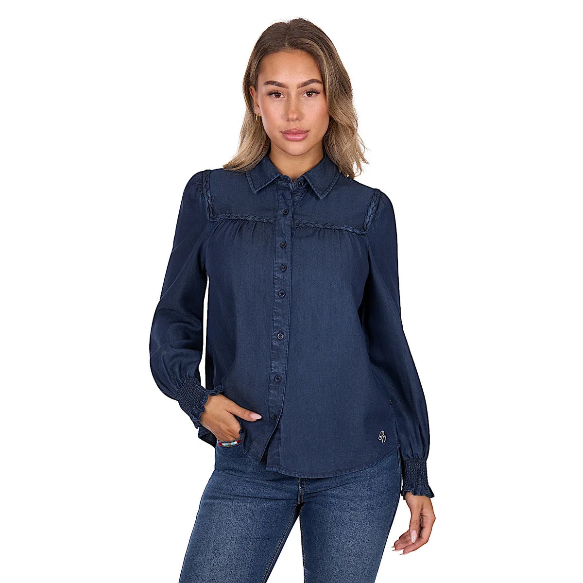 'Daniela' Longsleeve Shirt - Blue