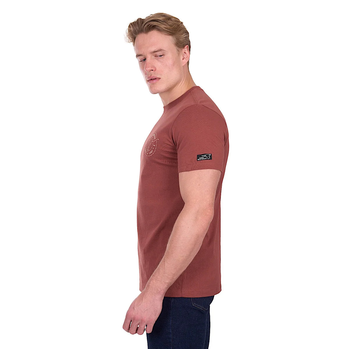 'Walker' Short Sleeve Tee - Rust