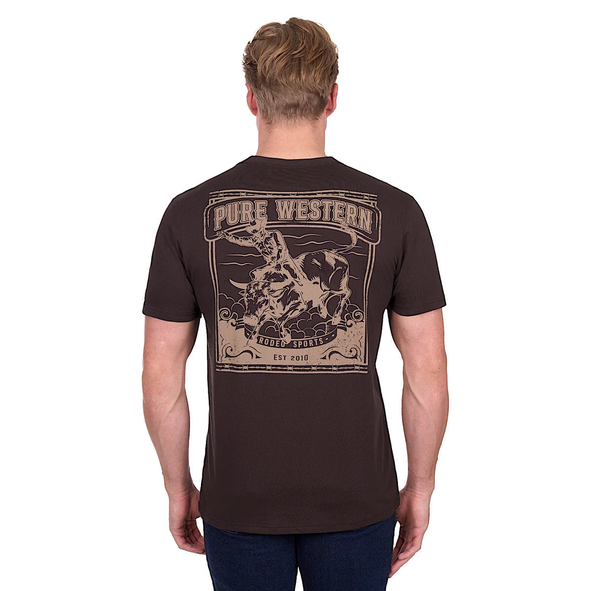 'Rodeo' Short Sleeve Tee - Chocolate