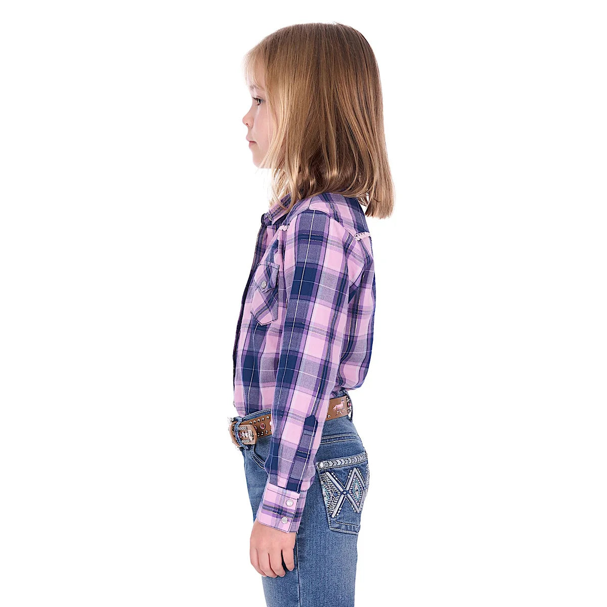 'Arleen' Longsleeve Shirt - Pink/Navy