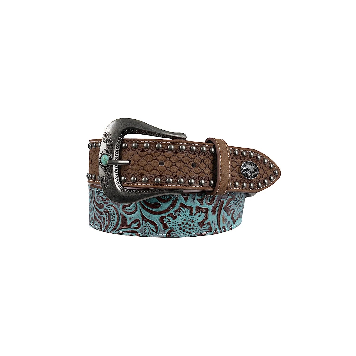 'Brielle' Belt - Tan/Turquoise