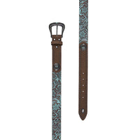 'Brielle' Belt - Tan/Turquoise