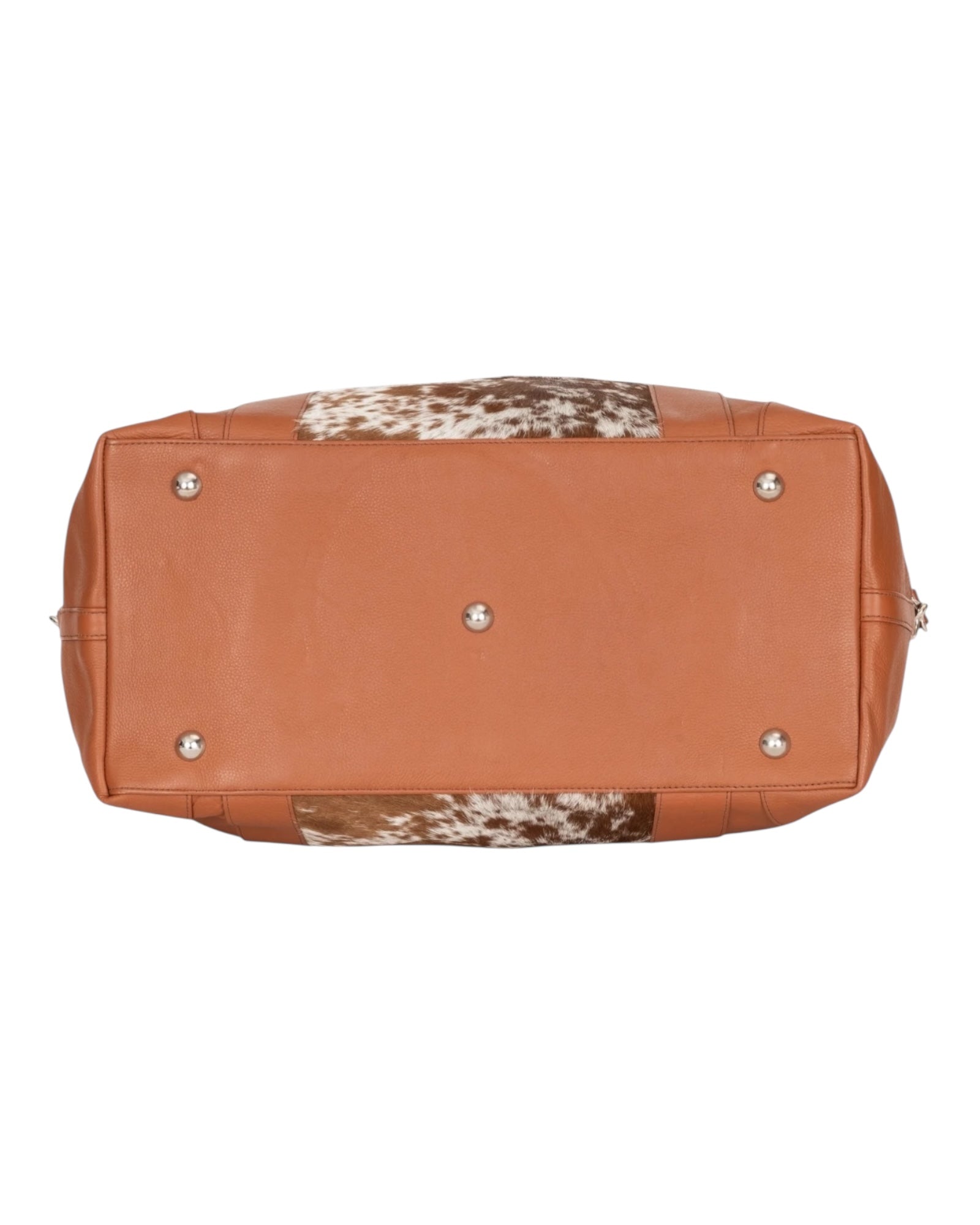 'Outback' Cowhide Weekender Duffle Bag - Tan