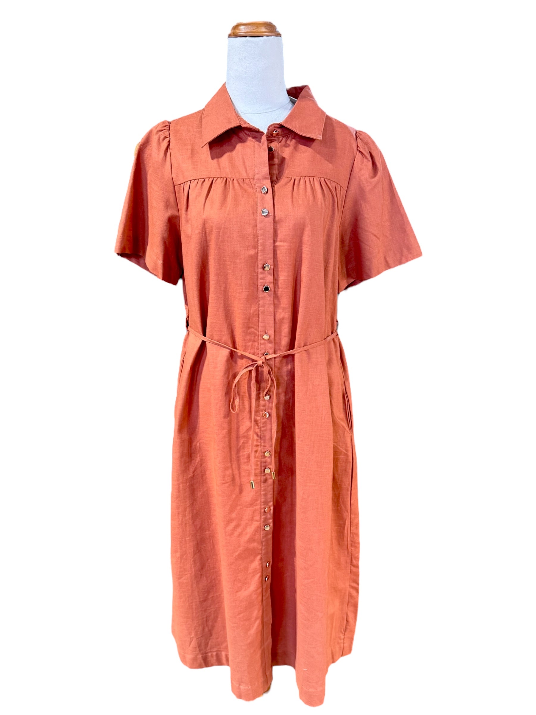 'Anya' Midi Dress - Rust