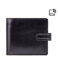 Heritage’ RFID Leather Bifold Wallet – Black