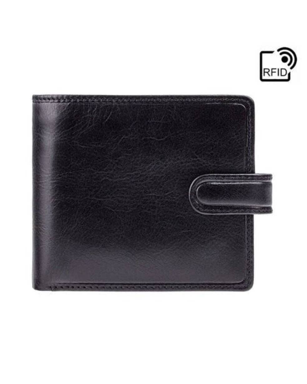 Heritage’ RFID Leather Bifold Wallet – Black