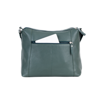 'Savannah' Woven Detail Leather Crossbody Bag – Sea Green