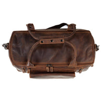 'Douglas' Vintage Leather Travel Bag - Sandal