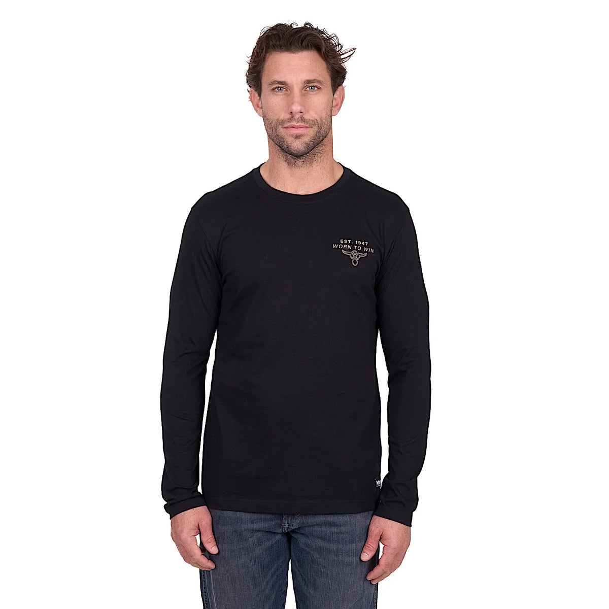 'Evan' Long Sleeve Tee - Black