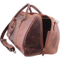 'Wilson' Leather Weekend Travel Bag - Sandal