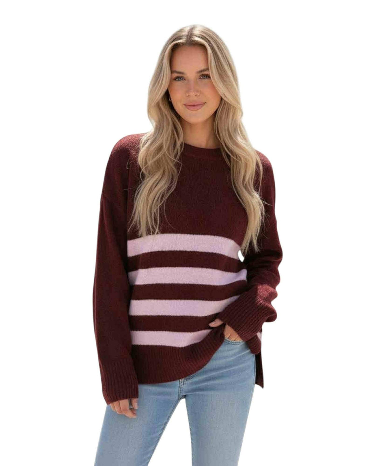 'Harriet' Stripe Knit - Pink