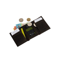 'Wellington' Men’s Tri-Fold RFID Leather Wallet – Brown