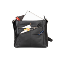 ‘Willow’ Leather Crossbody Bag – Black