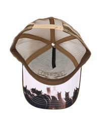 CEC Khaki & Stone Longhorn Logo Trucker Cap