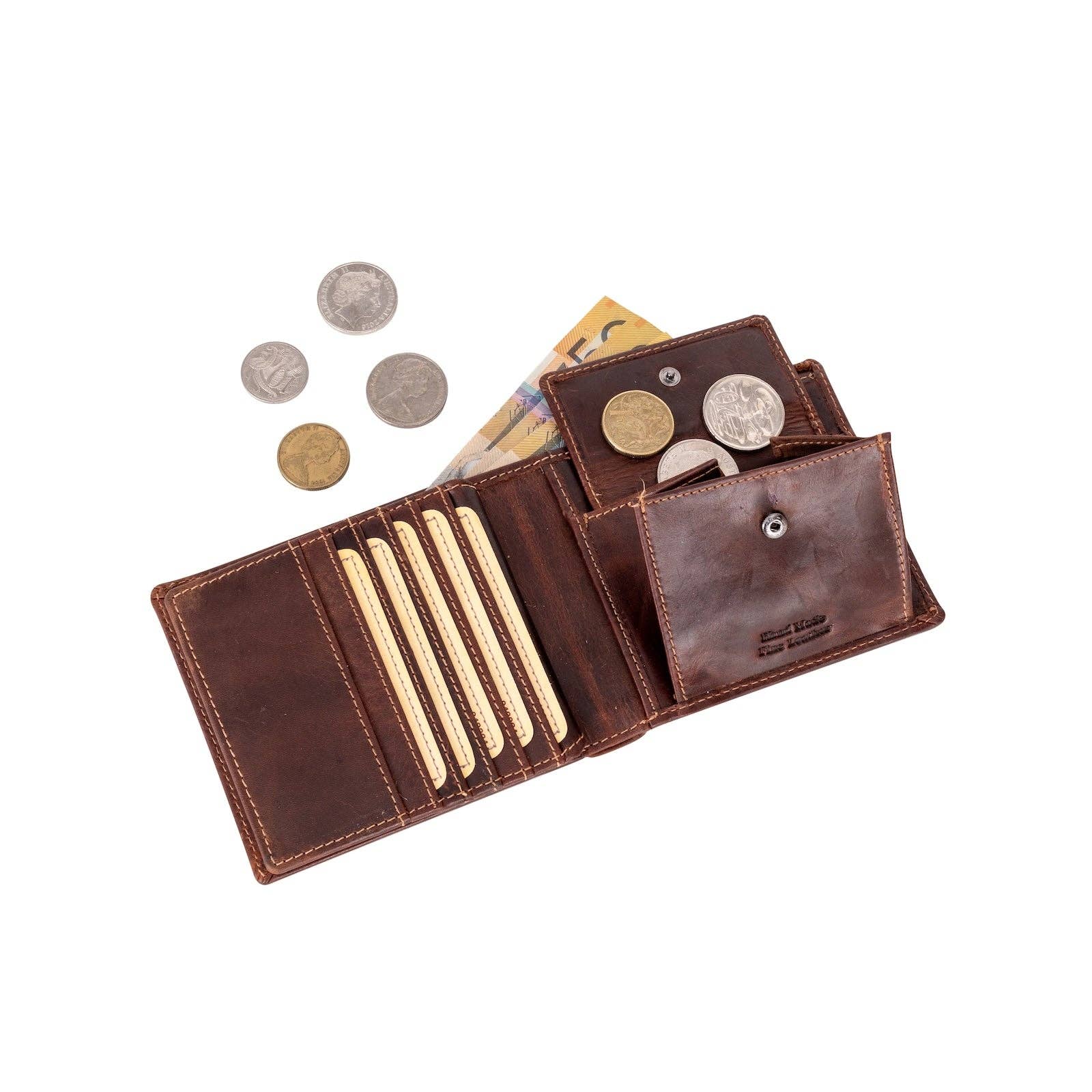 'Mason' RFID Leather Wallet with Coin Pocket – Sandal