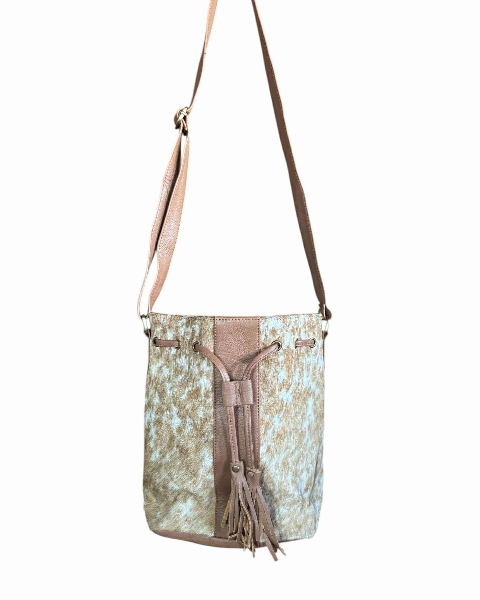 ‘Mingoola’ Cowhide Bucket Bag - Tan