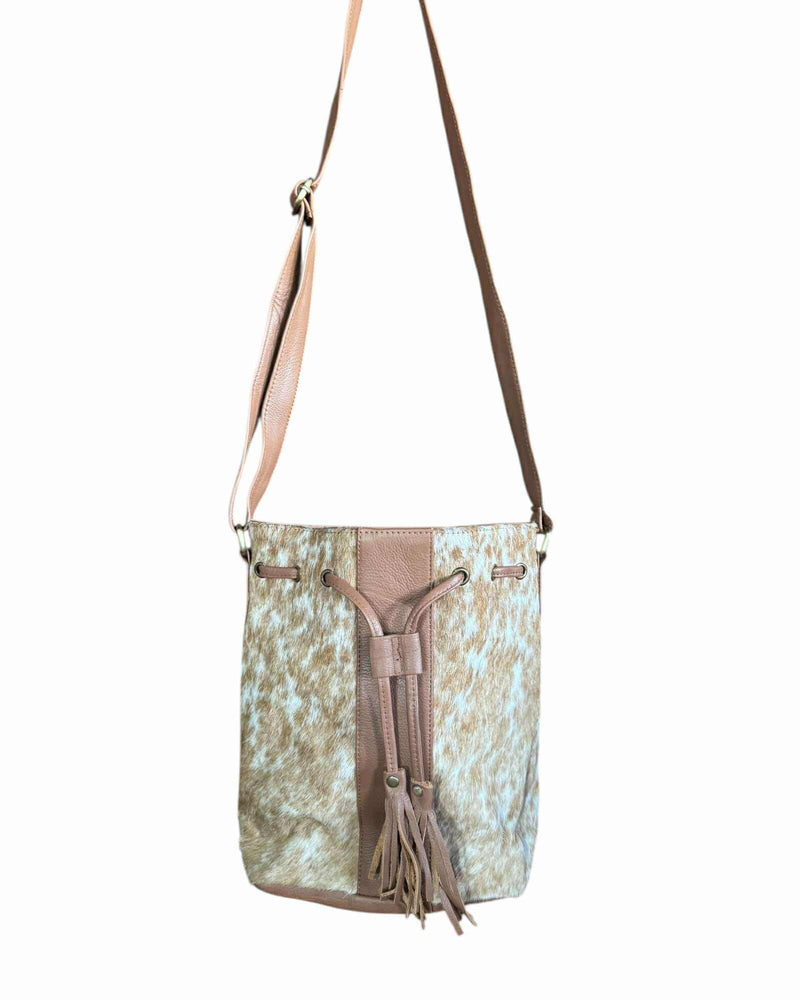 ‘Mingoola’ Cowhide Bucket Bag - Tan