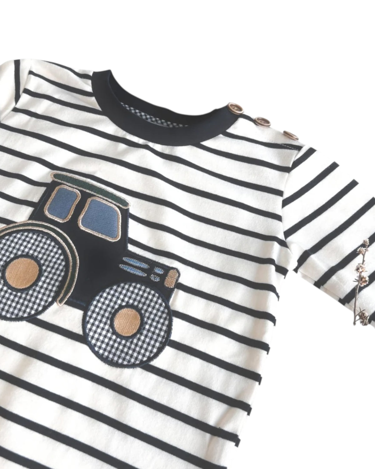 Baby Boys Applique Longsleeve Shirt - Tractor