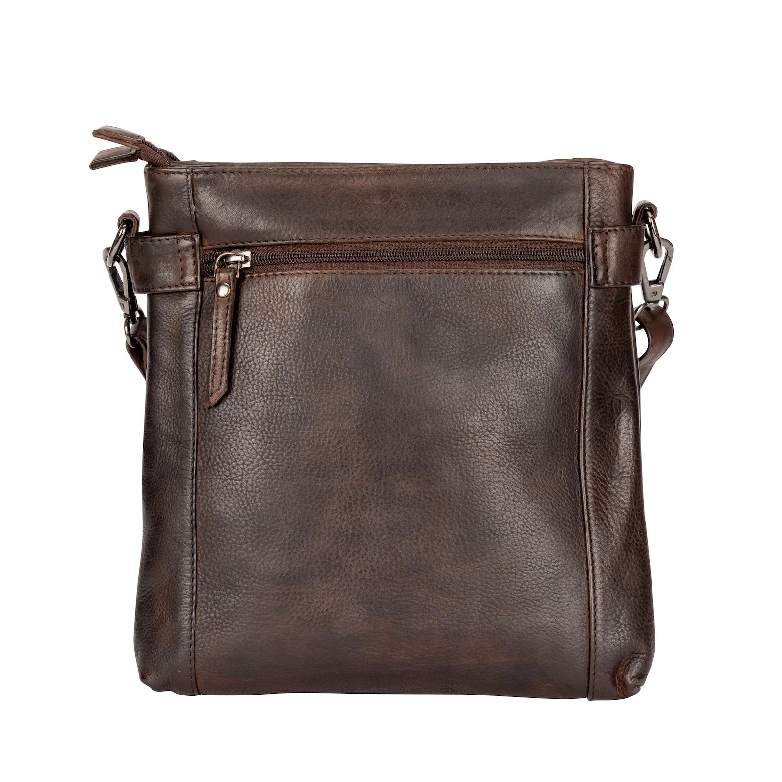 'Isalie' Leather Crossbody Bag - Brown