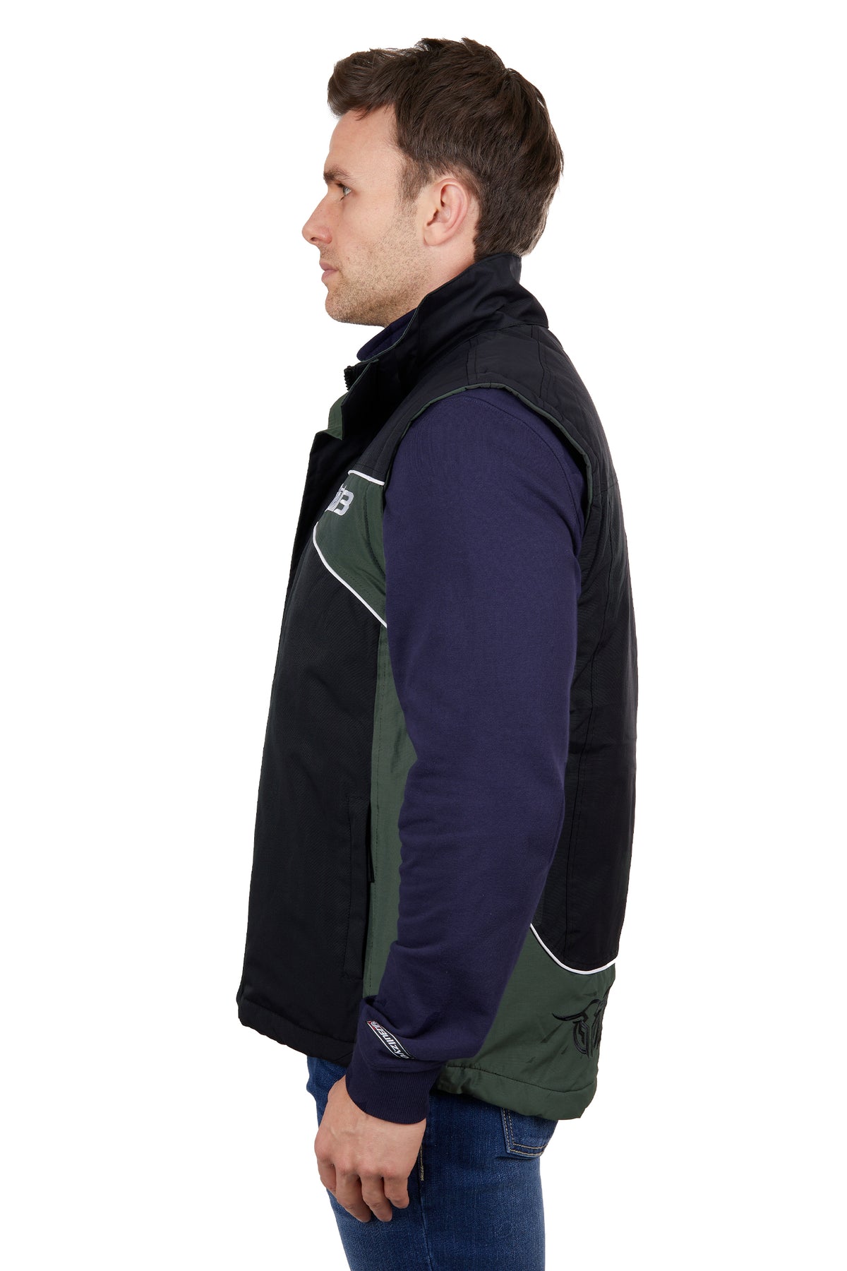 Mens Waterproof Bazooka Vest - Black & Khaki