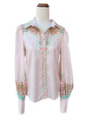 'Isla' Button Down Shirt - Peach