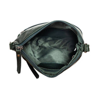 ‘Maple’ Crossbody Shoulder Bag - Bottle Green