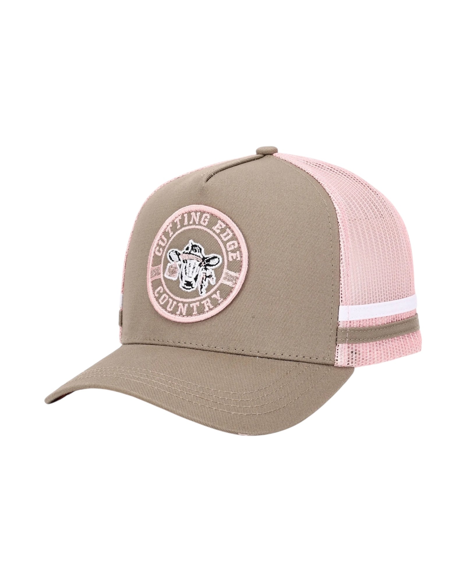 CEC Stone & Pink Logo Trucker Cap