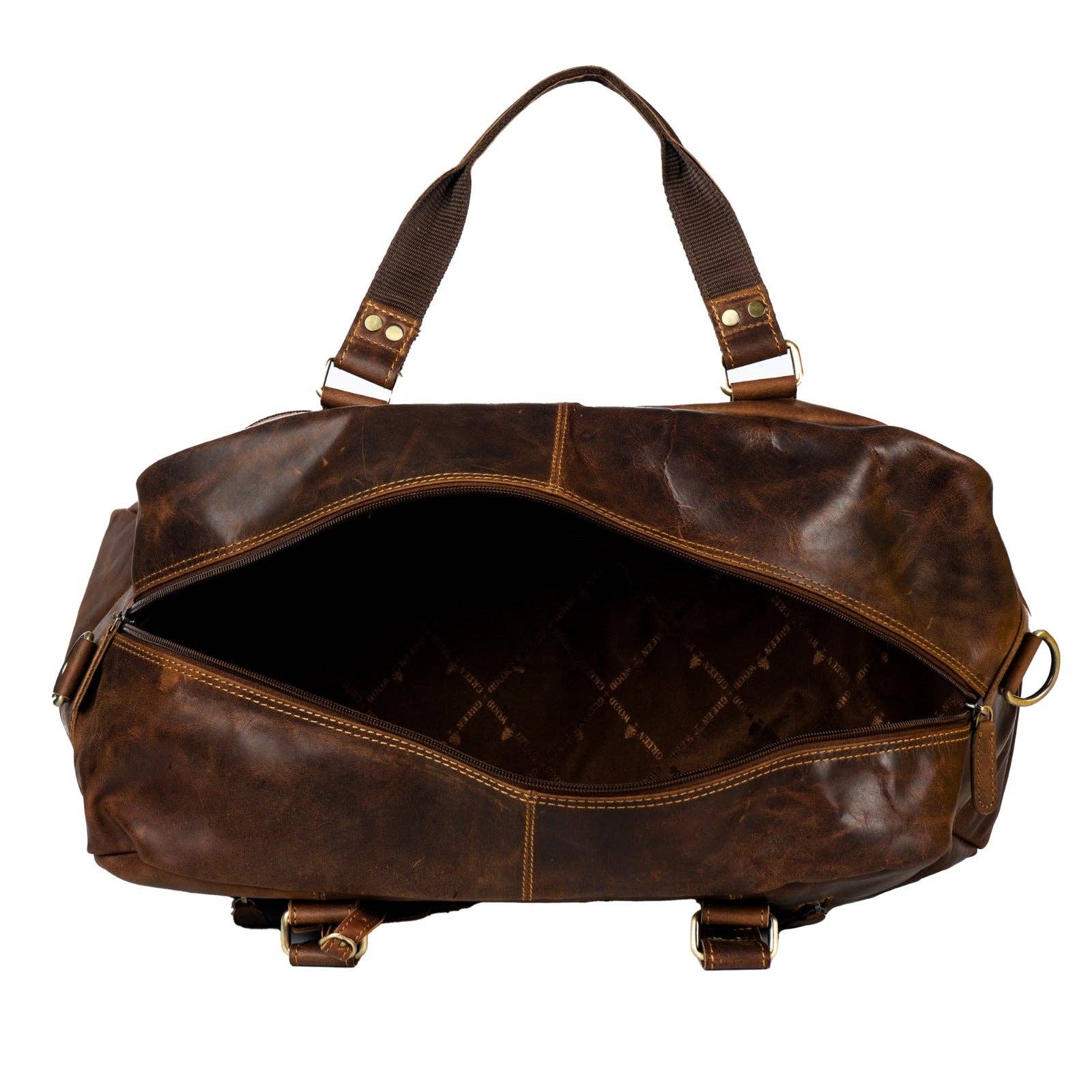 Voyager Leather Weekender Bag – Sandal