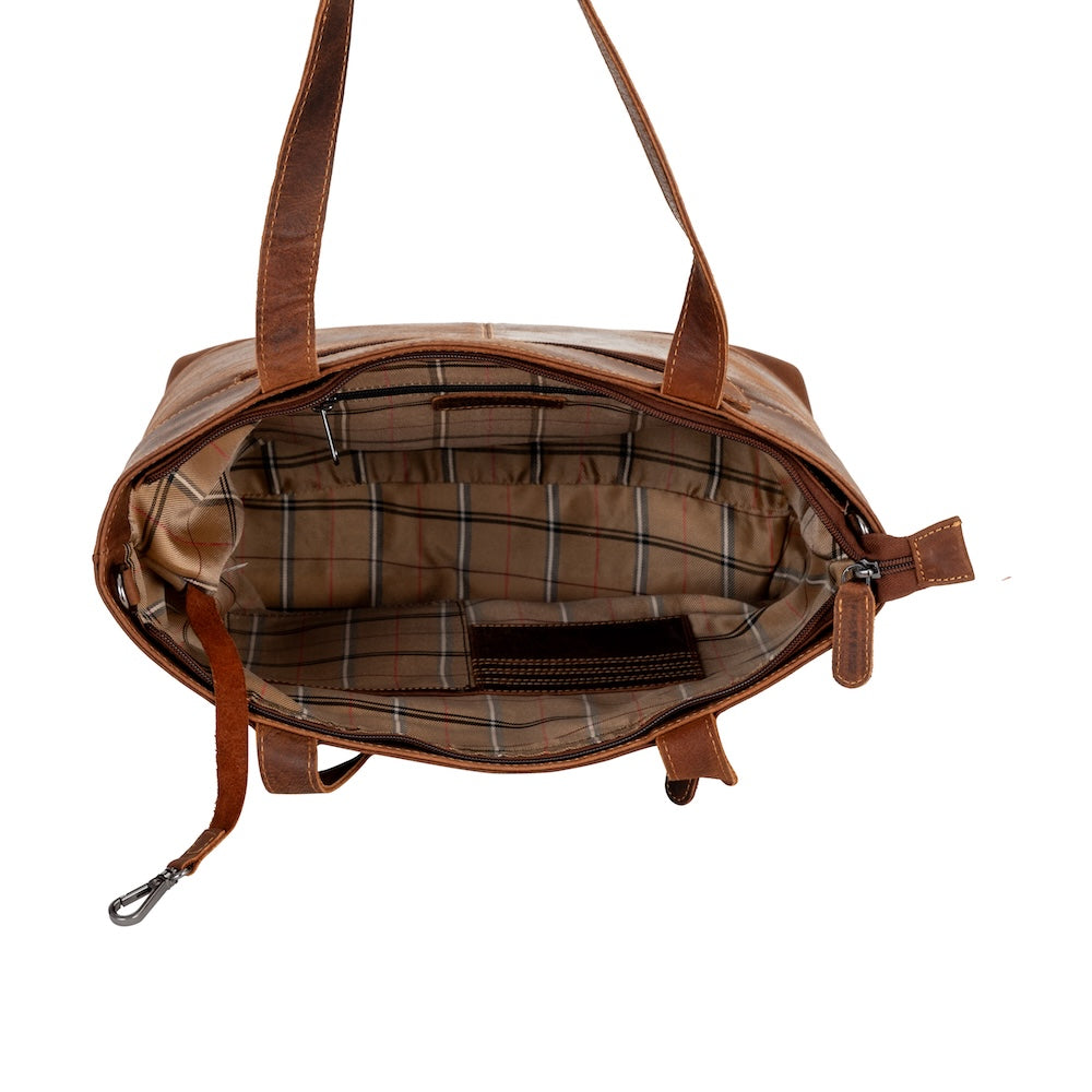 ‘Rowan' Leather Shoulder & Crossbody Bag - Sandel