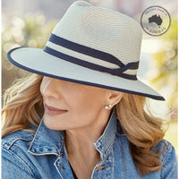 Windsor Fedora - Ivory/Navy