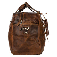 Voyager Leather Weekender Bag – Sandal
