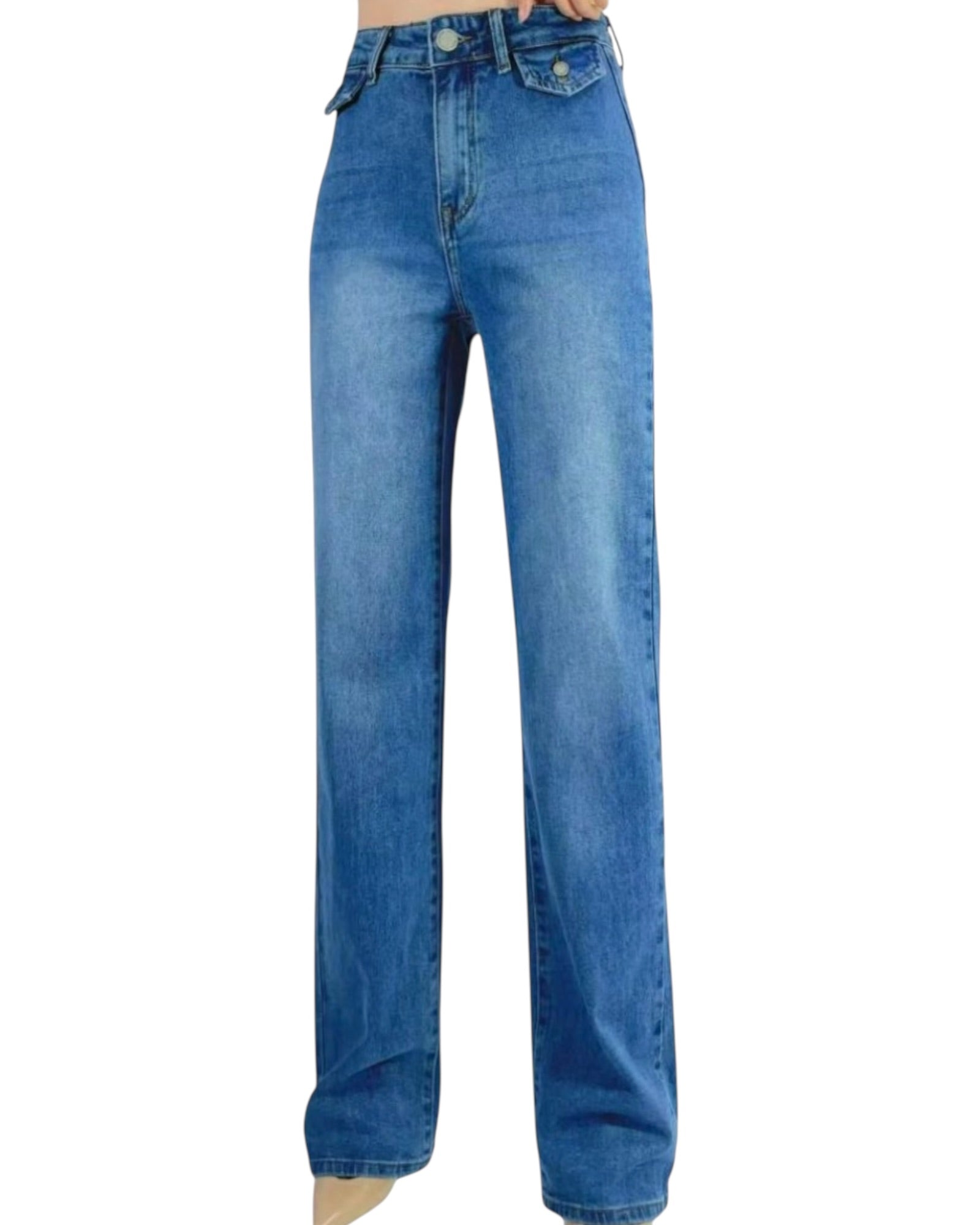 'Mariah' High Waist Straight Leg Jeans