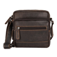 ‘Oliver' Leather Crossbody Bag – Brown