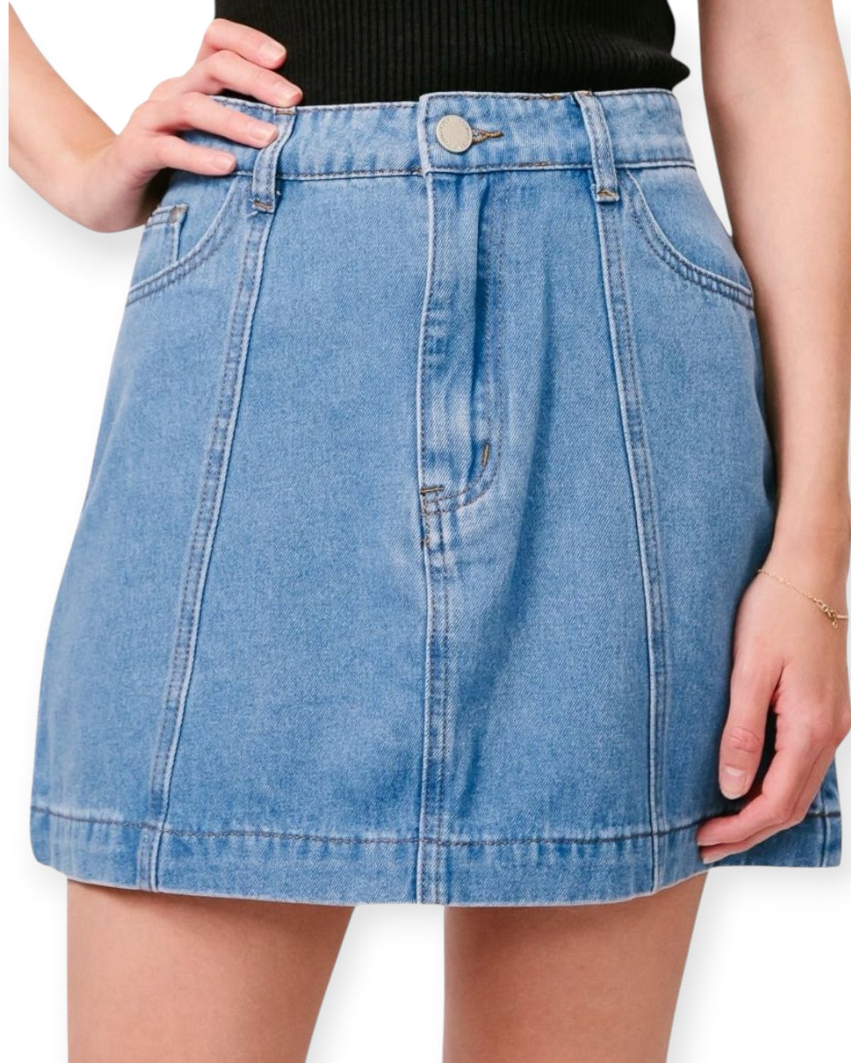 ‘Callie' Denim Skirt - Mid