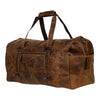 'Munich' Leather Overnight Duffle Bag - Sandel