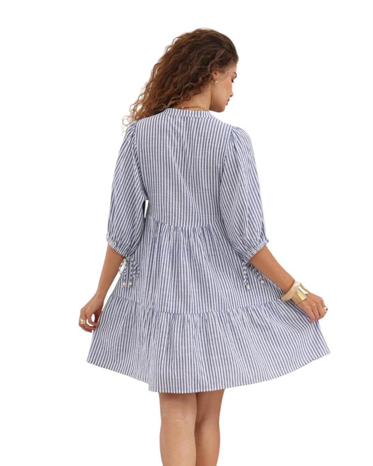 ‘Jess' Stripe Dress - Blue