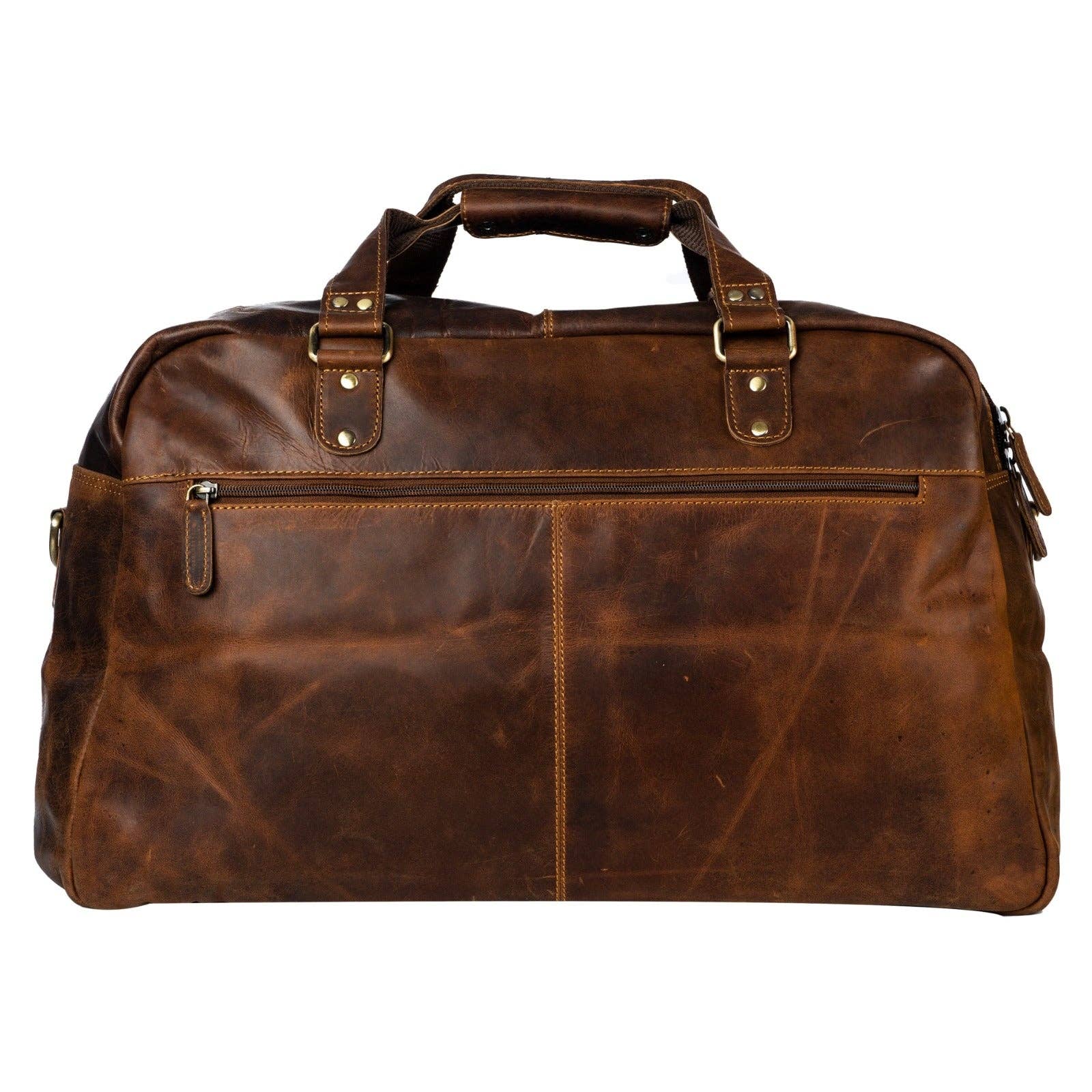 Voyager Leather Weekender Bag – Sandal