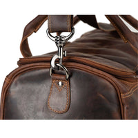 'Douglas' Vintage Leather Travel Bag - Sandal