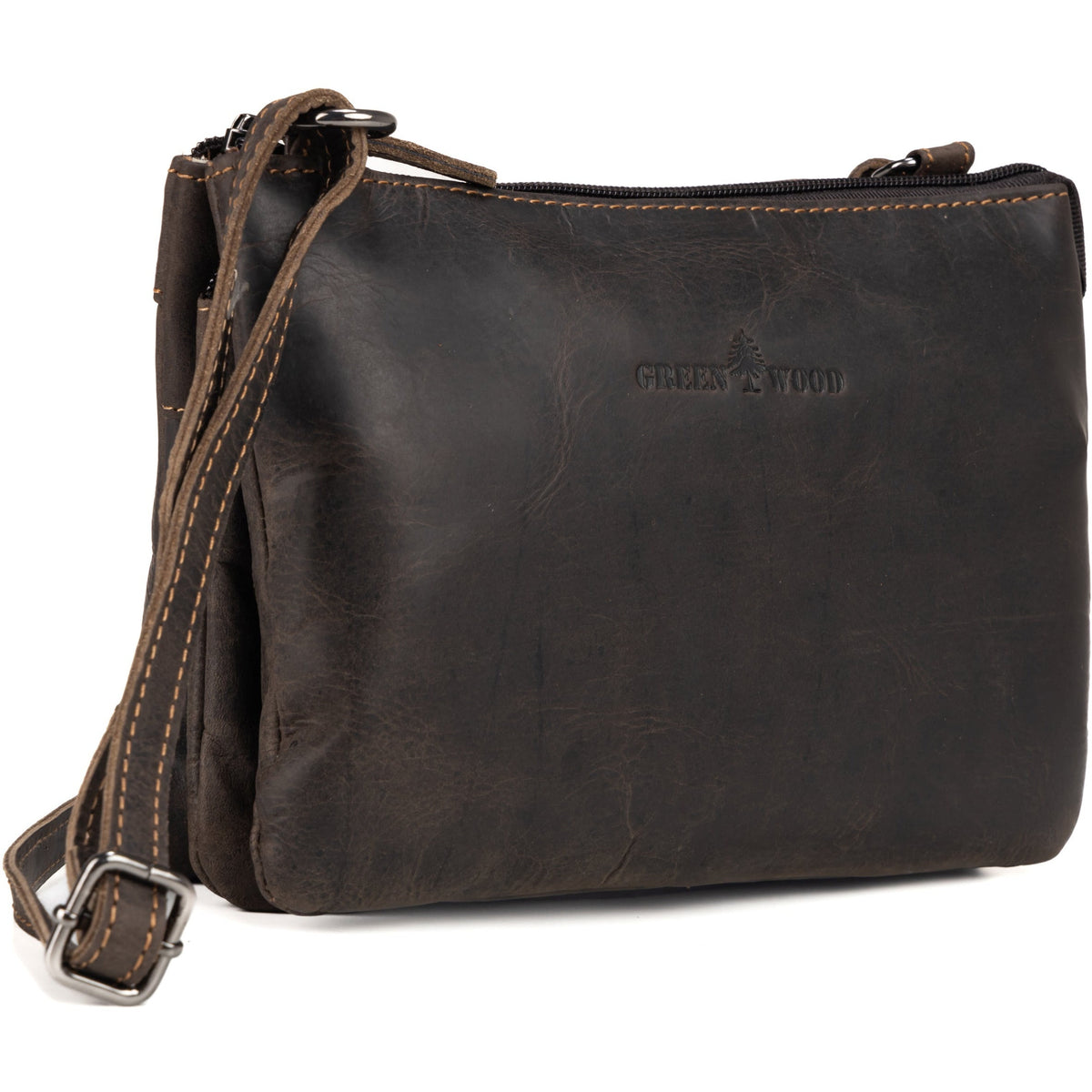 ‘Hastings' Leather Crossbody Bag – Brown