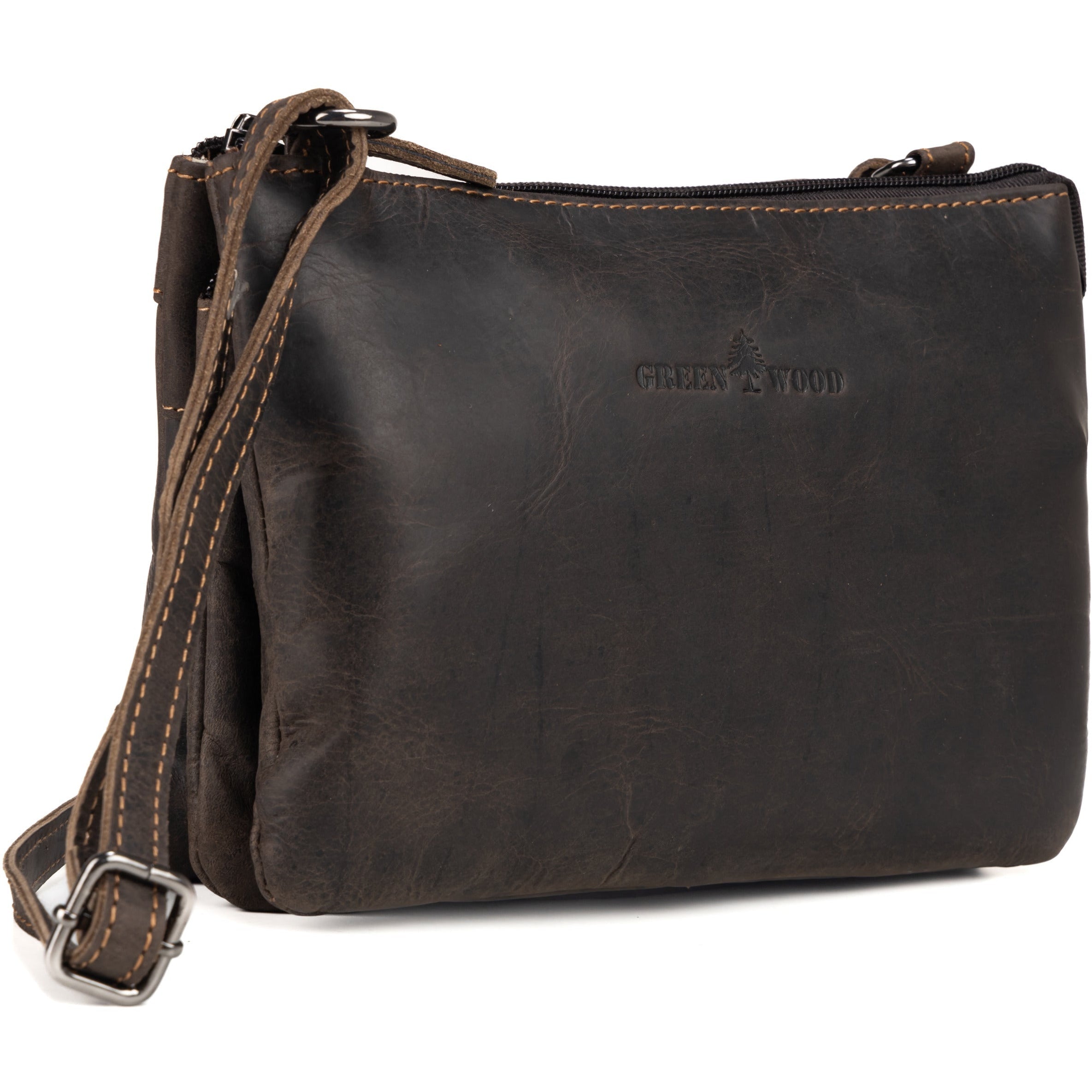 ‘Hastings' Leather Crossbody Bag – Brown