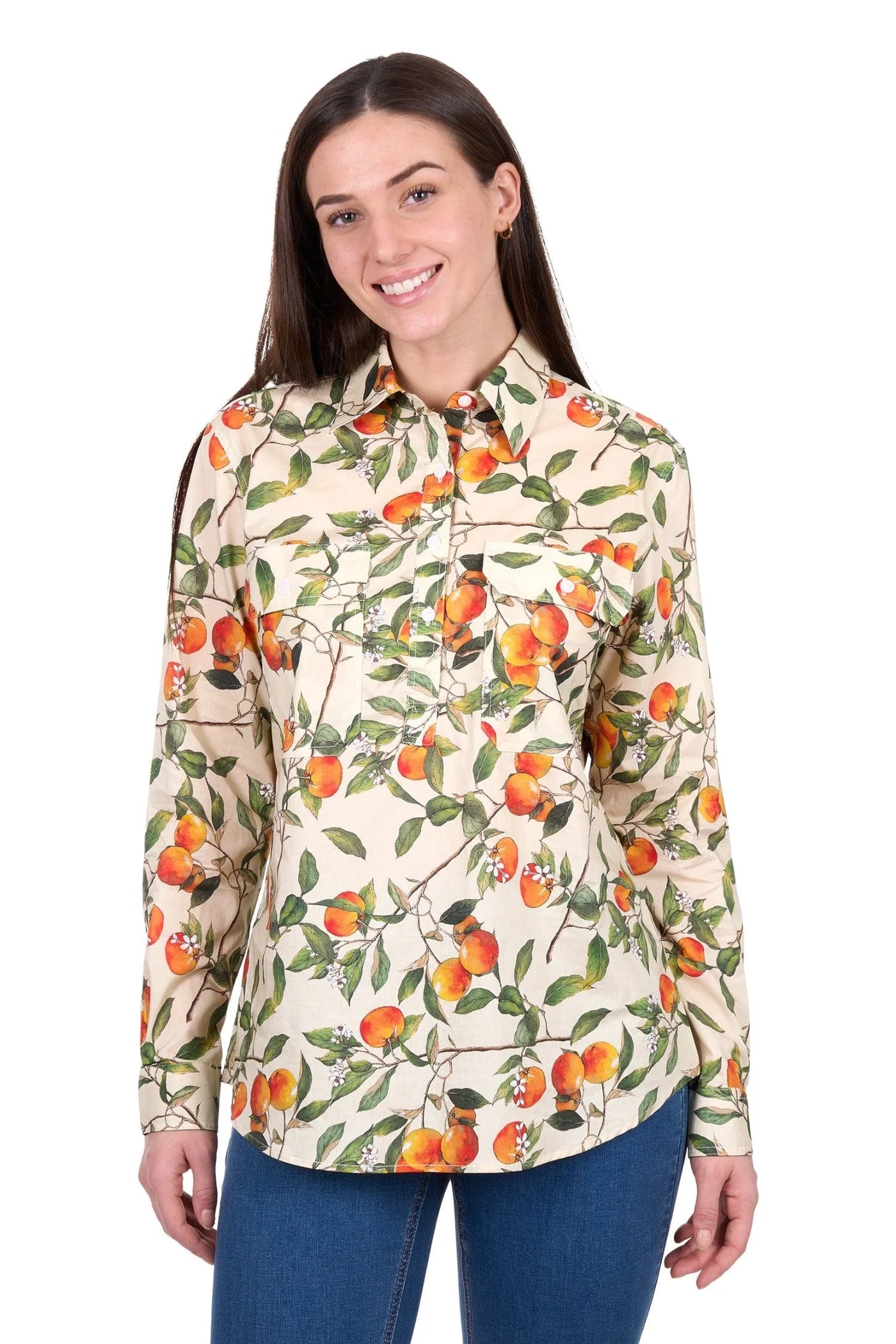 ‘Zia’ Half Placket Longsleeve Shirt