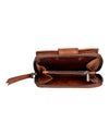 'Tina' Zipper Leather Wallet - Cognac