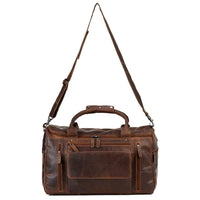 'Douglas' Vintage Leather Travel Bag - Sandal