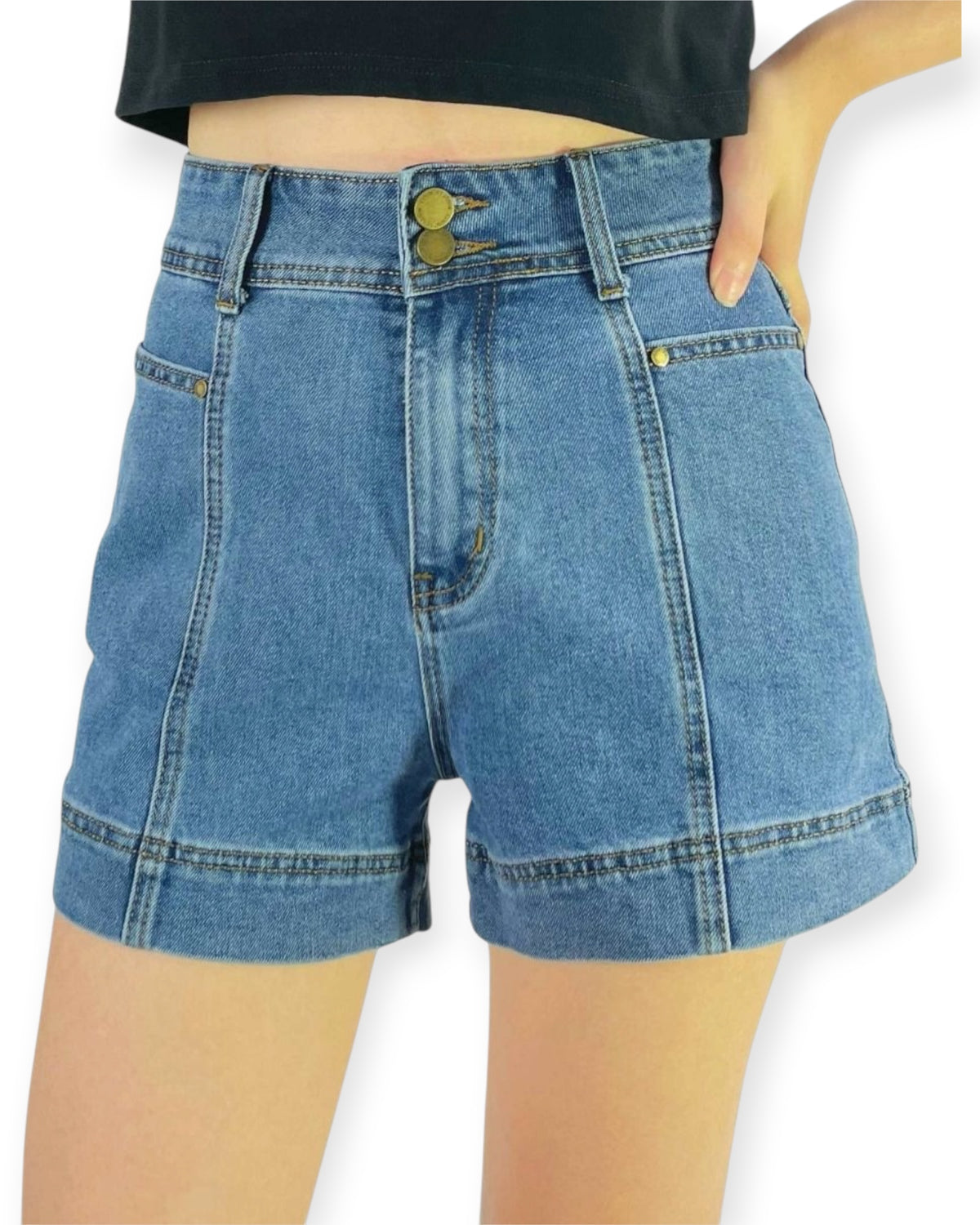 ‘Laura' Denim Shorts - Light