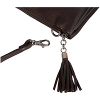 'Ellie' Leather Shoulder Bag - Brown