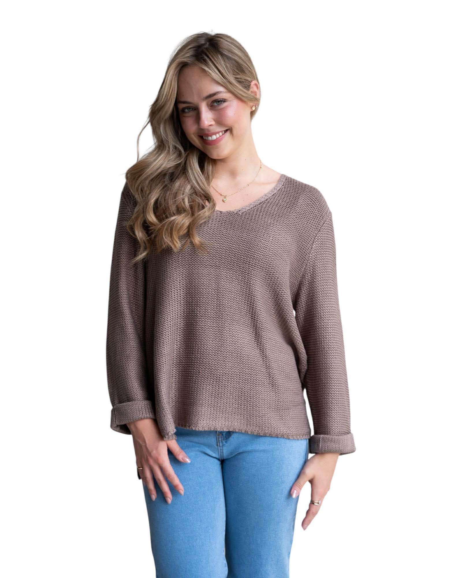'Charlie’ Knit Jumper - Taupe