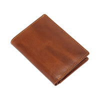 'Freya' Leather Card Holder - Camel