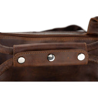 'Douglas' Vintage Leather Travel Bag - Sandal