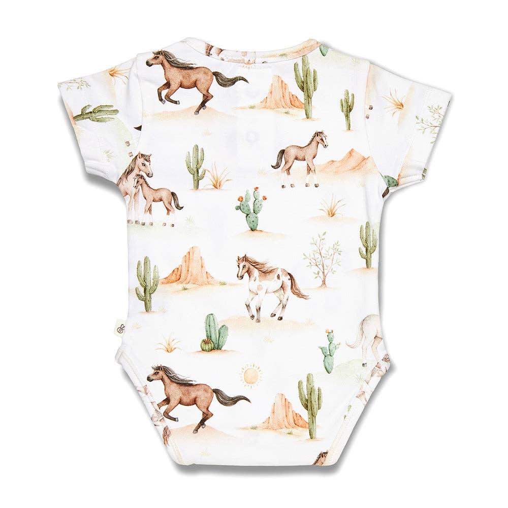 Wild Horses Short Sleeve Bodysuit